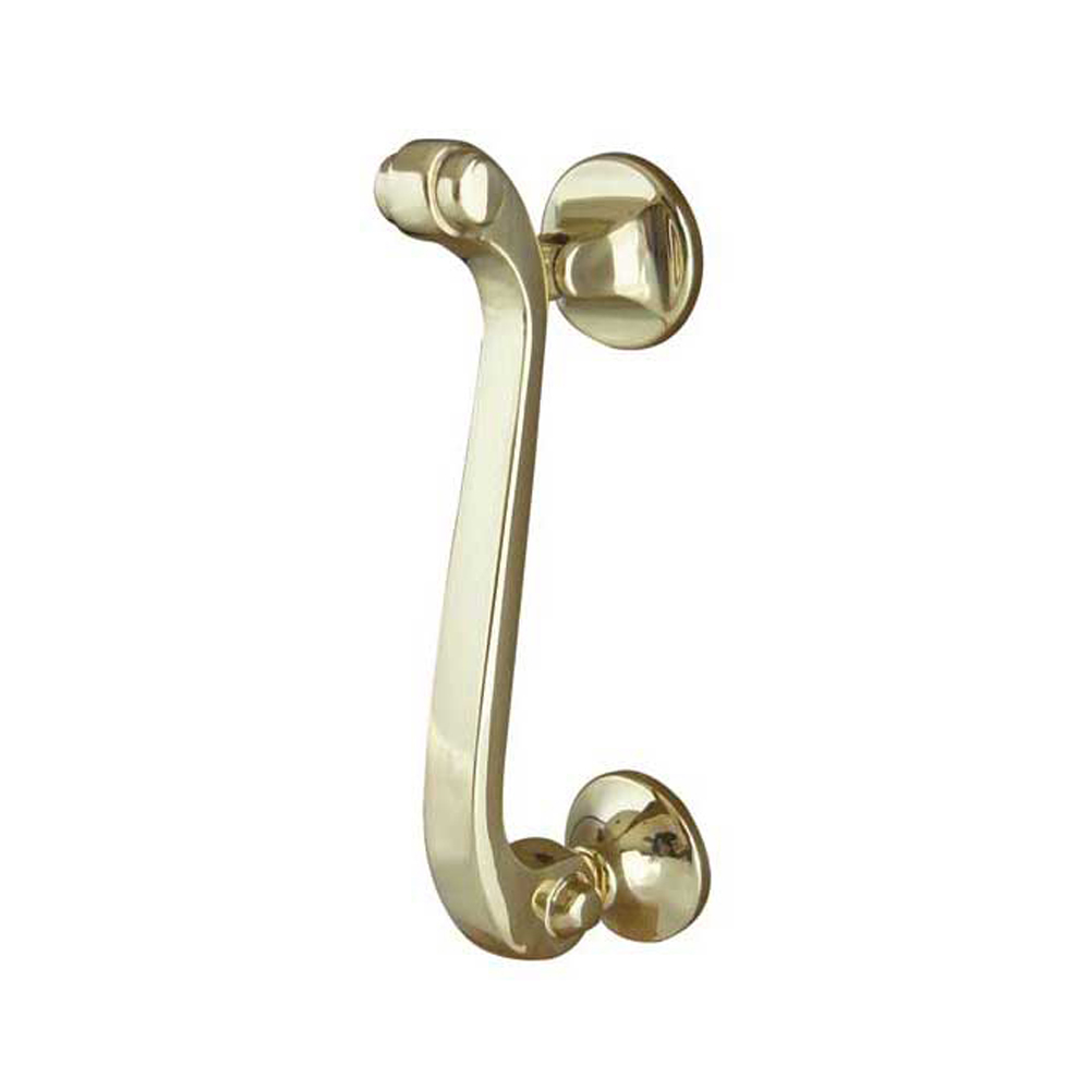 Dart Exterior Scroll Door Knocker - Polished Brass